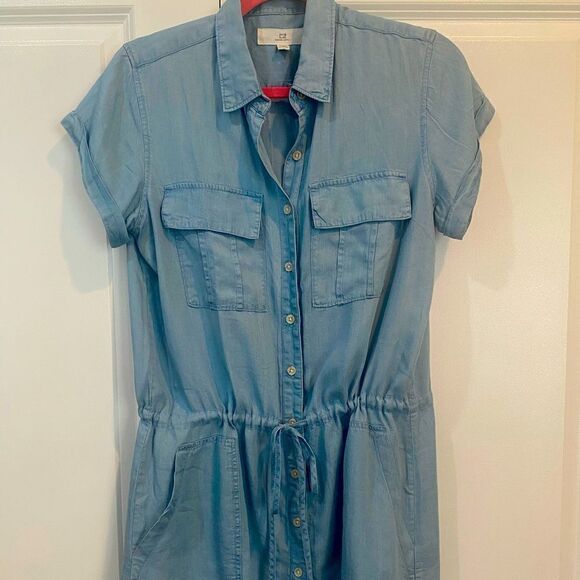 Drawstring dress. Light flowy material made from 100% lyocell. Barely worn. EUC - Picture 2 of 7